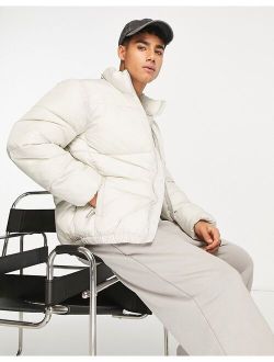 puffer jacket in ecru