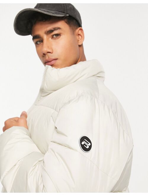 Pull&Bear puffer jacket in ecru