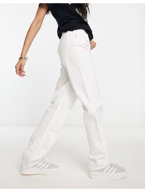 Pull&Bear straight leg jeans in white