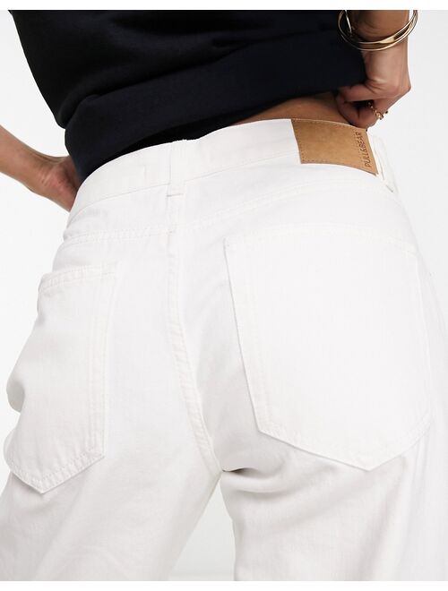 Pull&Bear straight leg jeans in white