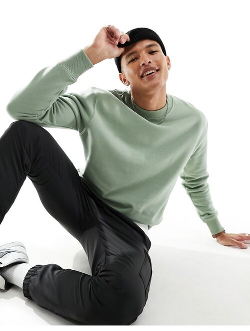 Pull&Bear sweatshirt in green