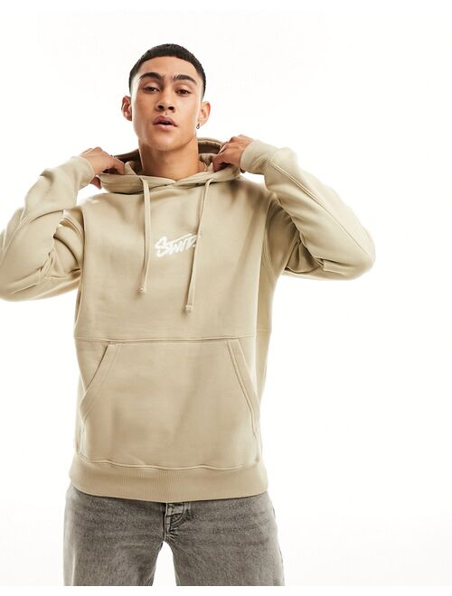 Pull&Bear stwd back printed hoodie in beige