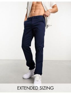 slim chinos in navy