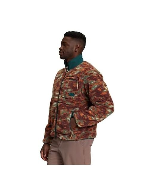 THE NORTH FACE Men's Jacquard Extreme Pile Full-Zip Jacket, (Dark Oak Glacier Camo Print)