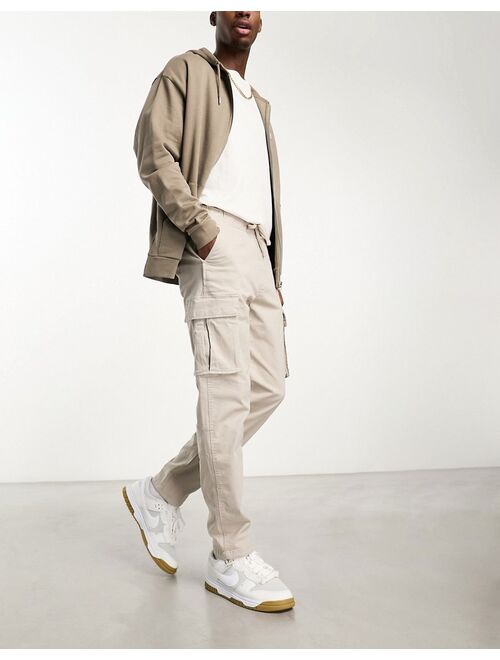 Bershka cargo pants in sand