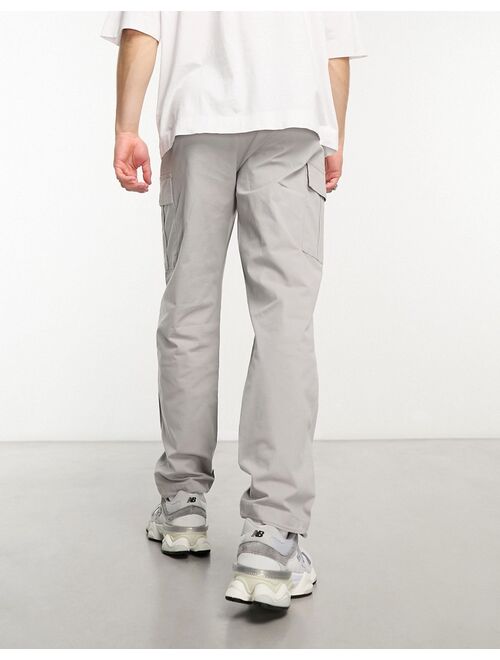 Bershka ripstop cargo pants in gray