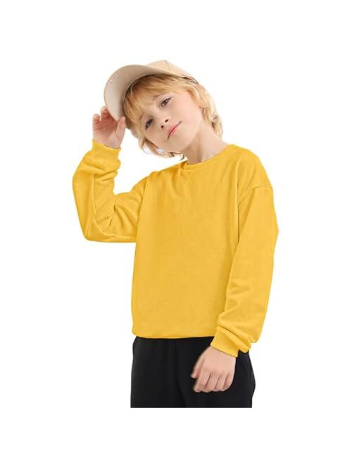 JIAHONG Kids Fleece Sweatshirts Soft Cotton Warm Crewneck Shirt Long Sleeve Pullover Sweatshirts for Boys or Girls