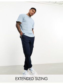 tapered cargo pants in navy