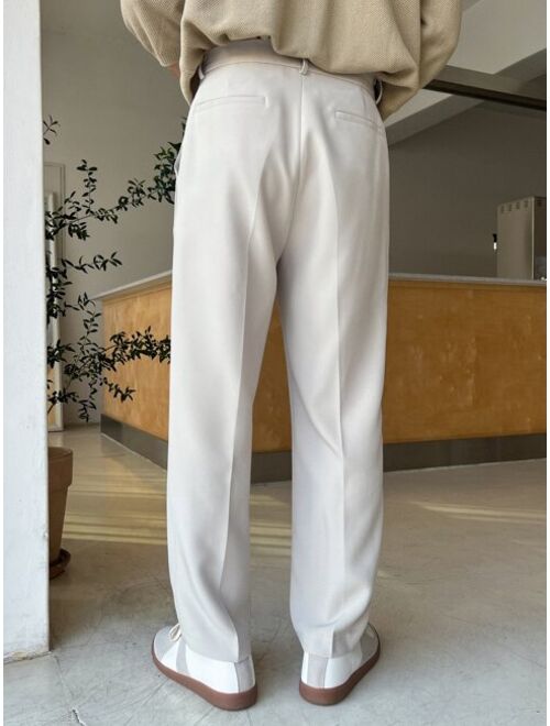 DAZY Men Solid Slant Pocket Suit Pants