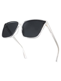 Retro Oversized Square Sunglasses for Women Men Trendy Classic Style Sun Glasses UV400 Protection