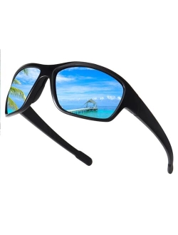 Polarized Sports Sunglasses for Men Women, UV400 Protection Shades for Running Fishing Cycling Driving Golf