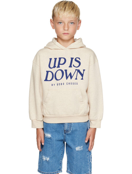 Bobo Choses Kids Beige 'Up Is Down' Hoodie