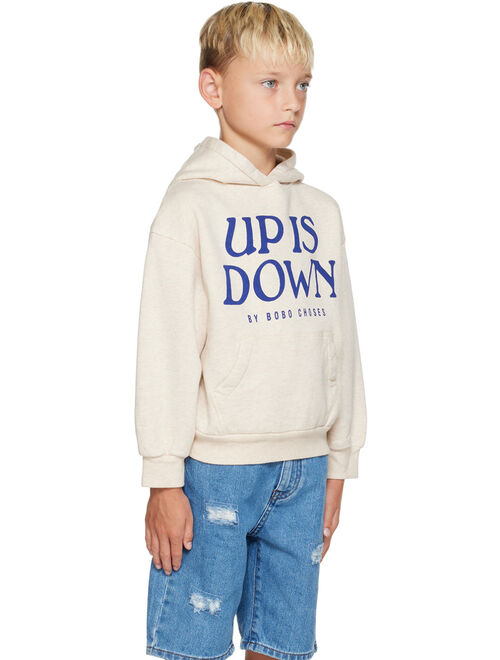 Bobo Choses Kids Beige 'Up Is Down' Hoodie