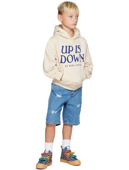 Bobo Choses Kids Beige 'Up Is Down' Hoodie