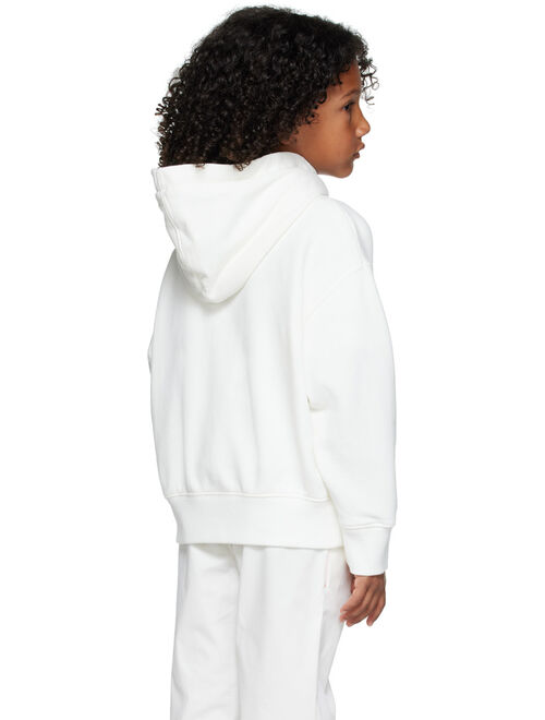 Palm Angels Kids White Bear Hoodie