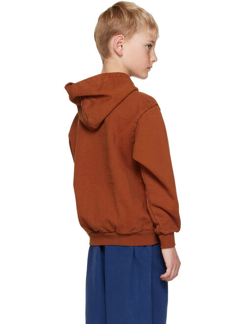 Online Ceramics Kids Brown Graphic Hoodie