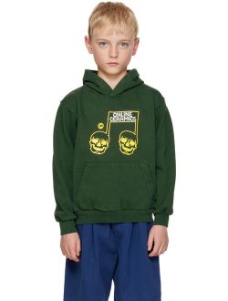 Online Ceramics Kids Green Graphic Hoodie