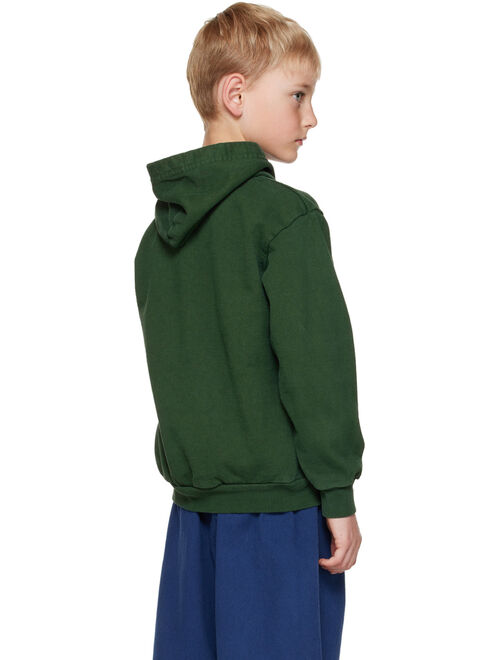 Online Ceramics Kids Green Graphic Hoodie