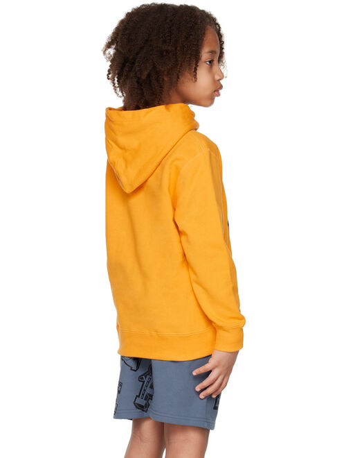 BAPE Kids Yellow Printed Baby Milo Tent Hoodie