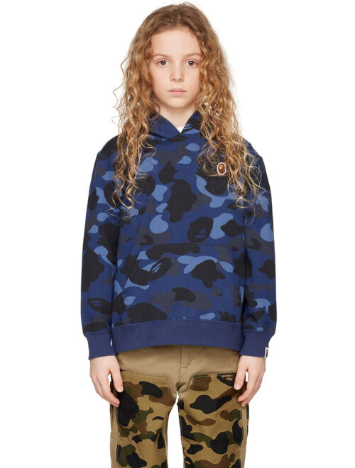 BAPE Kids Navy Camo Ape Head Hoodie