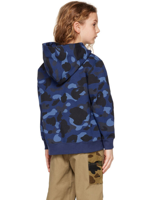 BAPE Kids Navy Camo Ape Head Hoodie