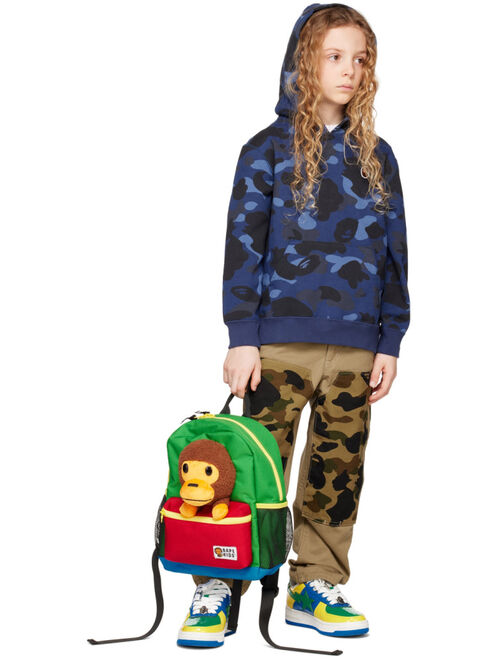 BAPE Kids Navy Camo Ape Head Hoodie