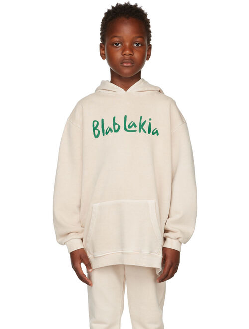 BlabLakia Kids Beige Logo Hoodie