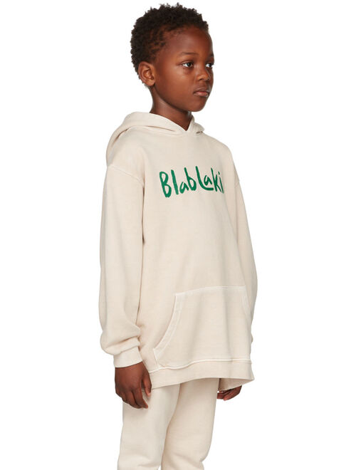 BlabLakia Kids Beige Logo Hoodie