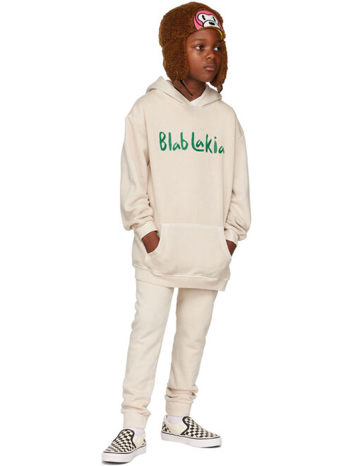 BlabLakia Kids Beige Logo Hoodie