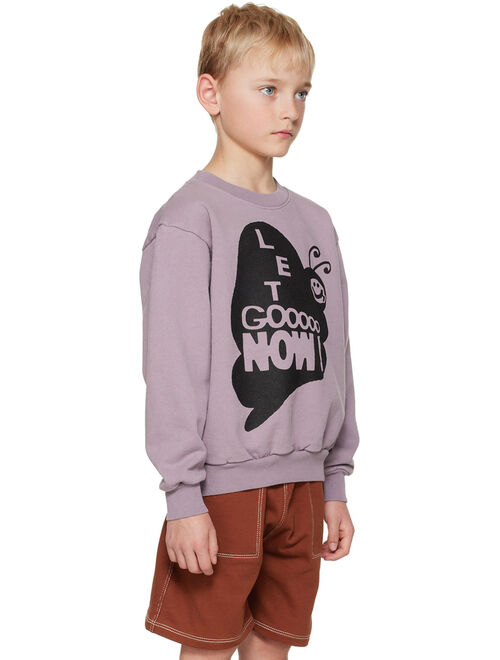 Online Ceramics Kids Purple Graphic Sweatshirt