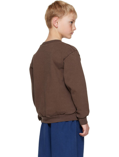 Online Ceramics Kids Brown Graphic Sweatshirt