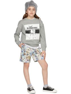 Kids Grey Montage Print Sweatshirt