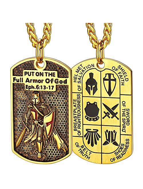 FaithHeart Knights Templar Seal Necklace Christ Fellow-Soldiers Jewelry for Men Women with Delicate Gift Packaging