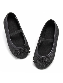 GINFIVE Toddler Girls Dress Shoes Little Girls Mary Janes Ballerina Flats Shoes Toddler