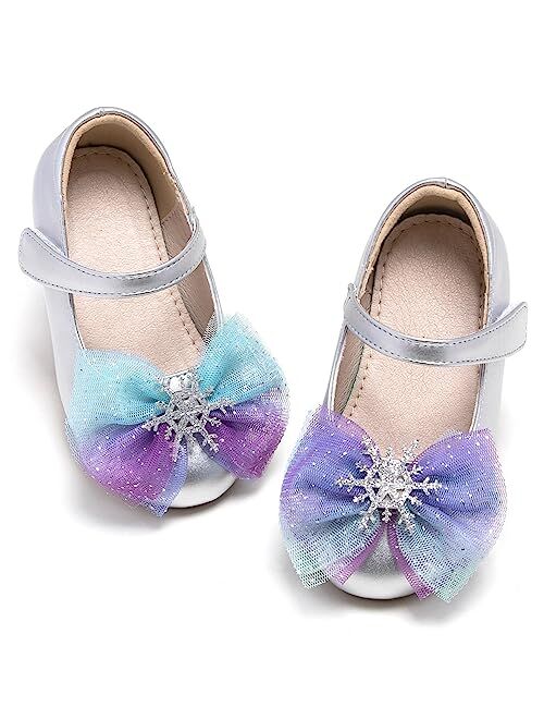 GINFIVE Toddler Girls Dress Shoes Little Girls Mary Janes Ballerina Flats Shoes Toddler