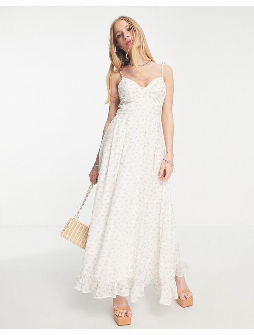 Dream Sister Jane cami maxi dress in delicate rose print