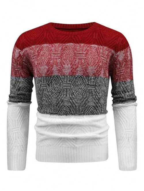 Manfinity Homme Men Colorblock Sweater