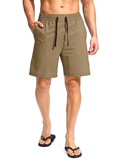 Men's Swim Trunks Quick Dry Bathing Suit Beach Board Shorts for Men with Zipper Pockets and Mesh Lining