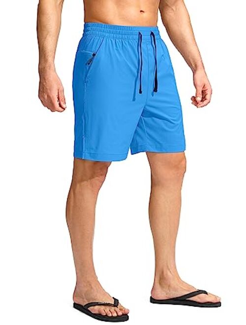 G Gradual Men's Swim Trunks Quick Dry Bathing Suit Beach Board Shorts for Men with Zipper Pockets and Mesh Lining