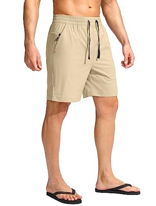 G Gradual Men's Swim Trunks Quick Dry Bathing Suit Beach Board Shorts for Men with Zipper Pockets and Mesh Lining