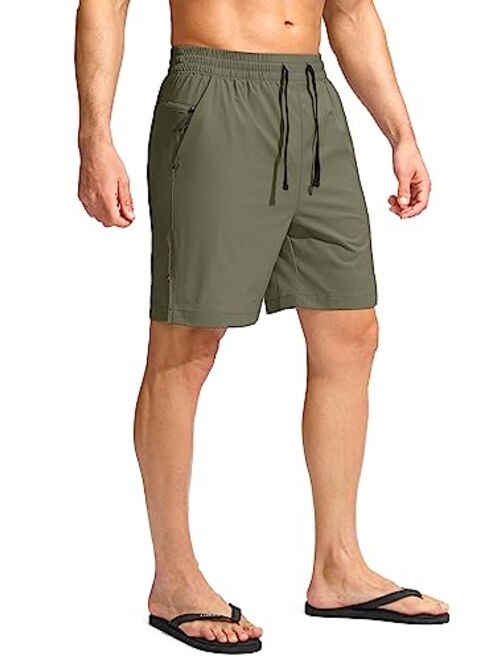 G Gradual Men's Swim Trunks Quick Dry Bathing Suit Beach Board Shorts for Men with Zipper Pockets and Mesh Lining