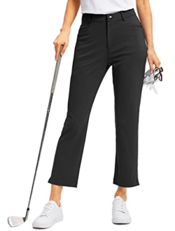 Women's Golf Pants with Zipper Pockets 7/8 Stretch Sweatpants Casual Athletic Work Ankle Pants for Women