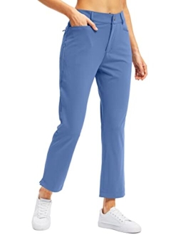 Women's Golf Pants with Zipper Pockets 7/8 Stretch Sweatpants Casual Athletic Work Ankle Pants for Women