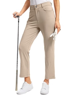 Women's Golf Pants with Zipper Pockets 7/8 Stretch Sweatpants Casual Athletic Work Ankle Pants for Women