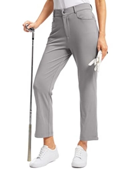 Women's Golf Pants with Zipper Pockets 7/8 Stretch Sweatpants Casual Athletic Work Ankle Pants for Women