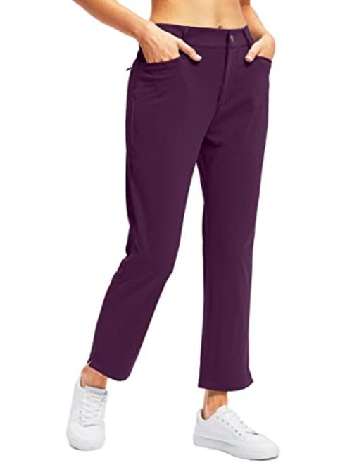 G Gradual Women's Golf Pants with Zipper Pockets 7/8 Stretch Sweatpants Casual Athletic Work Ankle Pants for Women