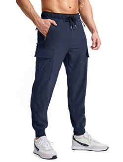 Men's Joggers Hiking Cargo Pants Multi Pockets Lightweight Quick Dry Athletic Travel Golf Outdoor