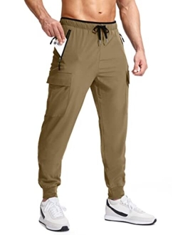 Men's Joggers Hiking Cargo Pants Multi Pockets Lightweight Quick Dry Athletic Travel Golf Outdoor