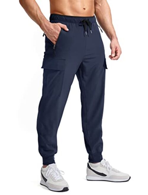 G Gradual Men's Joggers Hiking Cargo Pants Multi Pockets Lightweight Quick Dry Athletic Travel Golf Outdoor