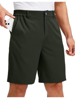 Men's Golf Shorts with 5 Pockets 9" Light Weight Stretch Quick Dry Casual Dress Work Shorts for Men